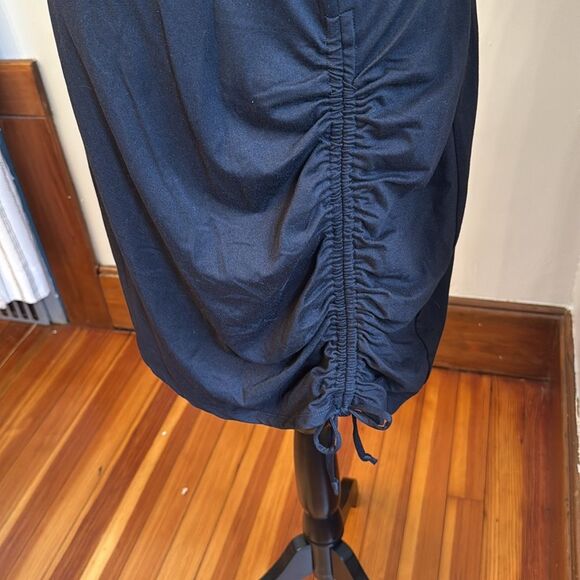 Socialite dress sleeveless drawstring ruched minidress black size Large. NWOT - Picture 6 of 6